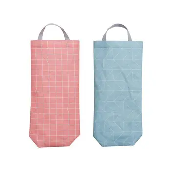 

Set of 2 Plastic Bag Holder Waterproof Wall Mount Grocery Bag Dispenser Garbage Bag Organizer with Easy Access Top and Bottom Op