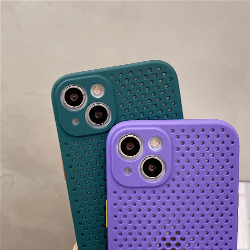 Breathable Cooling Candy Color Phone Case - Soft TPU Cover