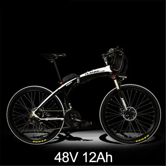 Электрический велосипед для взрослых 36 в портативный два колеса электрические велосипеды 48 в 240 Вт Быстрый складываемый Электрический велосипед велосипеды взрослых - Цвет: 12a Black White