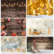 

SHENGYONGBAO Christmas Wooden Planks Theme Photography Background Snowman Backdrops For Photo Studio Props 211221 MMSD-06