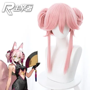 

anime Fate/Grand Order FGO Scathach Wig Lancer Purple ponytail version 80 cm wig Cosplay Tamamo no Mae Fox pink Wigs