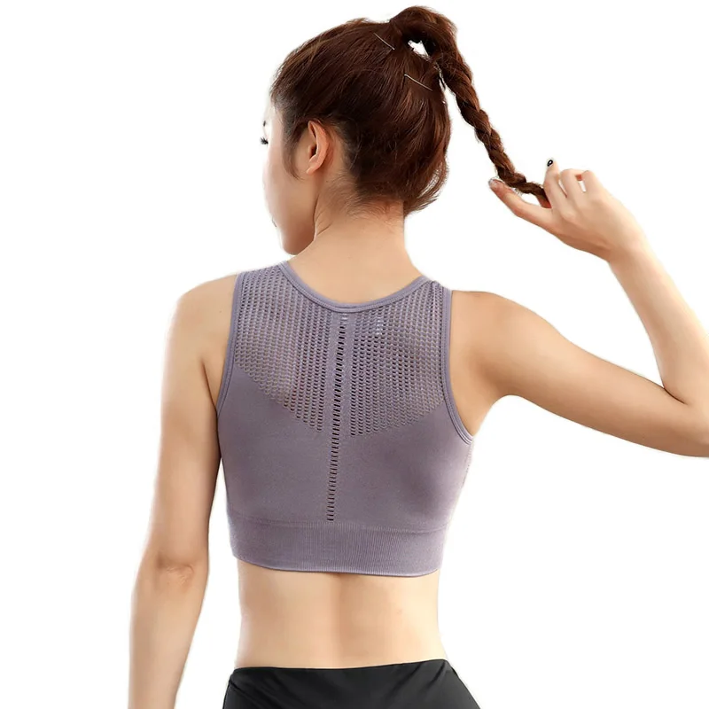 

Бесшовный спортивный бюстгальтер размера плюс XL, Женский ударный пуш-ап, полый топ для йоги, бега, тренажерного зала, тренировок, активного отдыха, спортивный топ для фитнеса