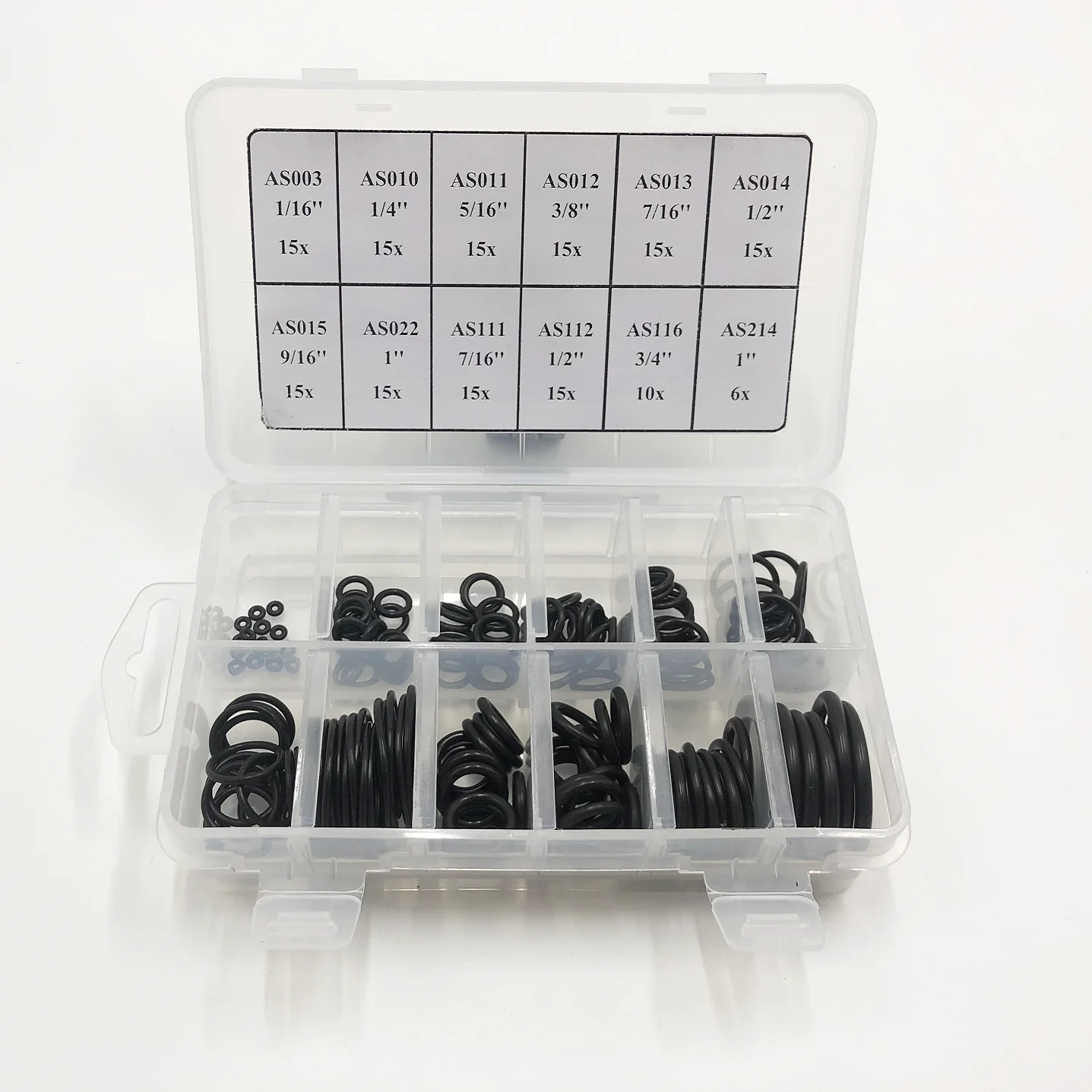 

166Pcs Scuba Diving O-Ring Kit 12 Sizes FKM 90 Duro Dive Hose Tank Valve Regulator Sealed Rings Swimming Diving O-Ring Kit