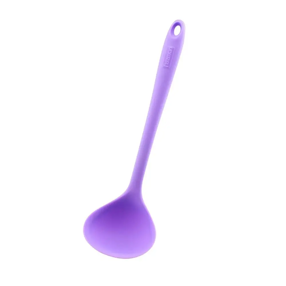 Cuchara de mango largo de silicona de para cocinar mezcla de silicona de grado alimenticio