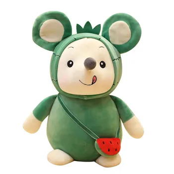 

Cute dressing fruit rat plush doll rat year mascot doll mouse doll company annual meeting gift