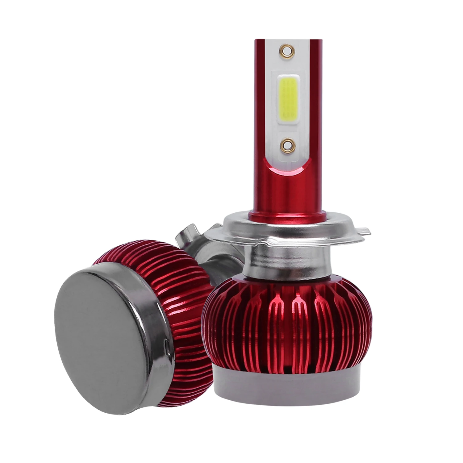 

6500K LED Headlights 9V-36V Waterproof Heat-proof Parts 1 Pair Set Replacement 24W Practical