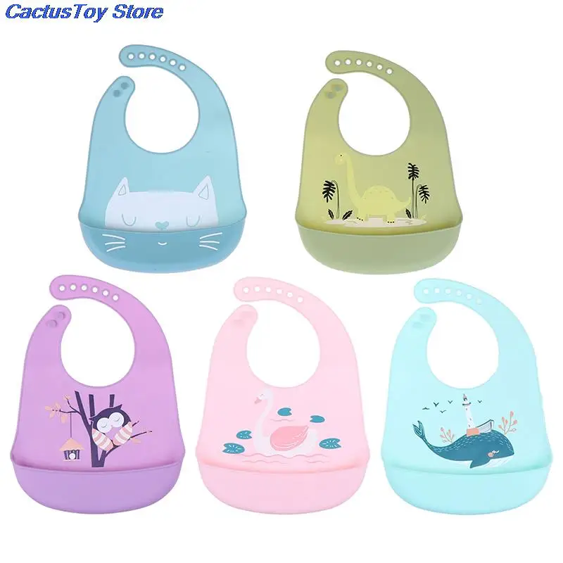 Waterproof Baby Bibs Adjustable Infant Kids Feeding Apron Burp Cloths | Мать и ребенок