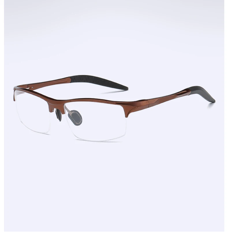 Мужские спортивные очки, оправа из алюминиево-магниевого сплава, полуоправа, мужские Оптические очки для близорукости, оправы для очков по рецепту, очки Gafas