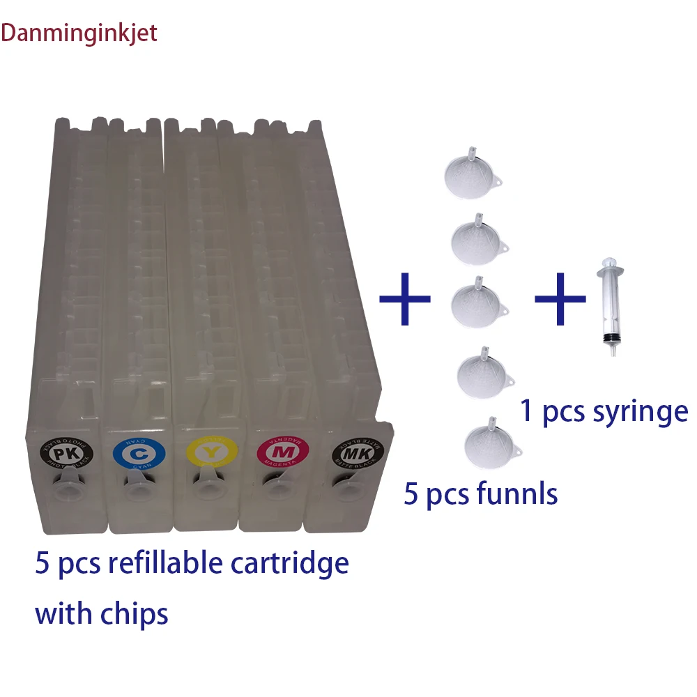 SureColor T7200 T5200 T3200 empty refillable ink cartridge T6941 T6942 T6943 T6944 T6945 compatible chips for epson printer