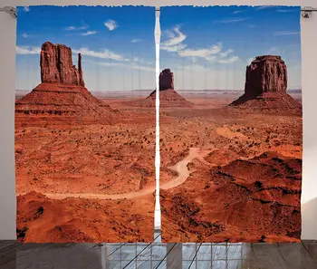 

Western Curtains American Desert Arizona Canyon Monuments Valley National Park Wild West Theme Living Room Bedroom Window Drapes