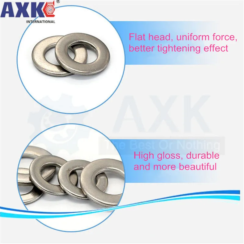 AXK M1.6 M2 M2.5 M3 M4 M5 M6 M8 304 Нержавеющая сталь плосковязальной машине; шайба прокладки