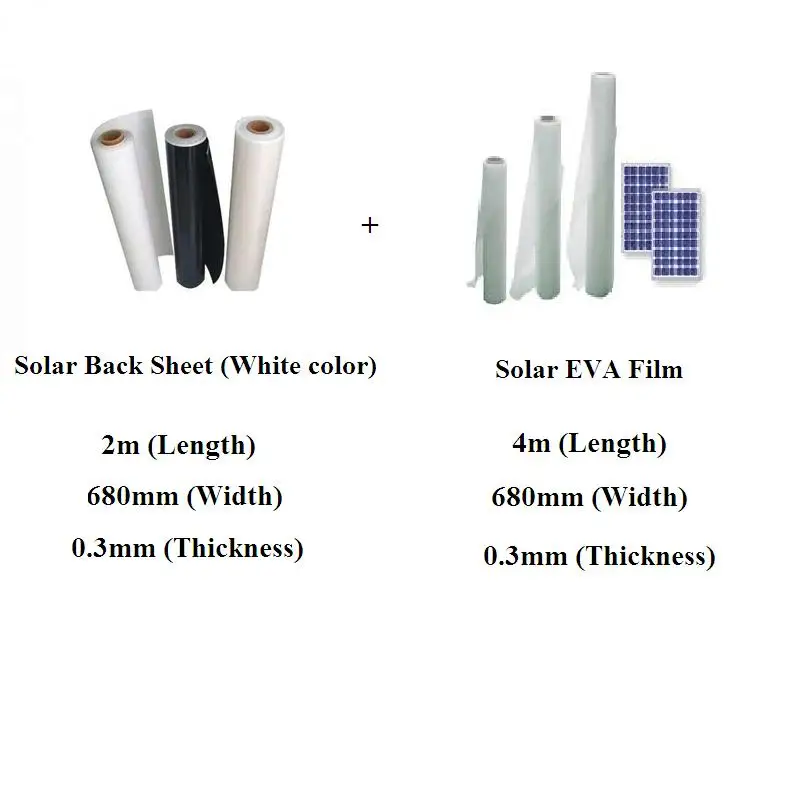 Солнечная эва пленка+ Солнечный задний лист для инкапсуляции панели солнечных батарей ламинированный pv модуль TPT EVA - Цвет: 680mm