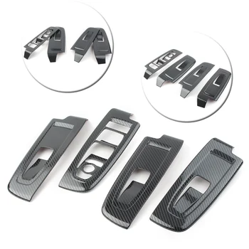 

RHD Interior Window Switch Panel Trim For Subaru 2019 2020 Forester Carbon Fiber Style Decoration Cover Trims Car Accessories