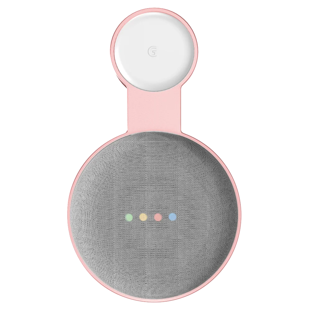 Розовое золото Для Google Home Мини-розетка настенный держатель аудио голосовой помощник штекер в спальню Ванная комната Кухня Исследование аудио крепление динамик - Цвет: Розовое золото