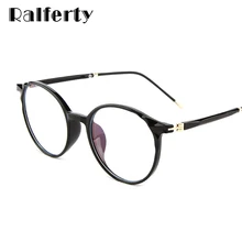 Ralferty, женские очки, компьютерный синий светильник, очки TR90, круглая оправа для оптических линз, Женский нулевой диоптрий K58016