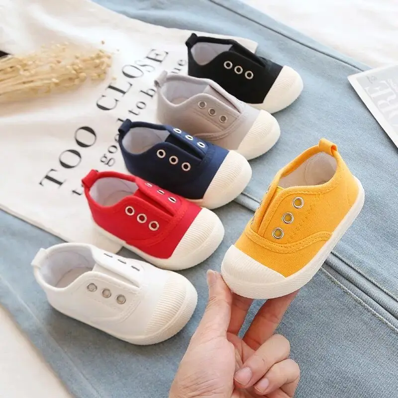 

Baby Canvas Shoes 1-3-Year-Old 2 Semi-Small CHILDREN'S BOY'S Soft-Sole Spring And Autumn Slip-on Baby Biscuit Shoes Learner Smal