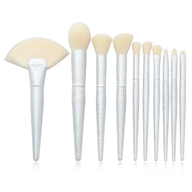 Cone-shaped Scrub Makeup Kit Brushes Foundation Loose Powder Brush Eyeshadow Eyebrow Lip Brush - Handle Color: Цвет: желтый