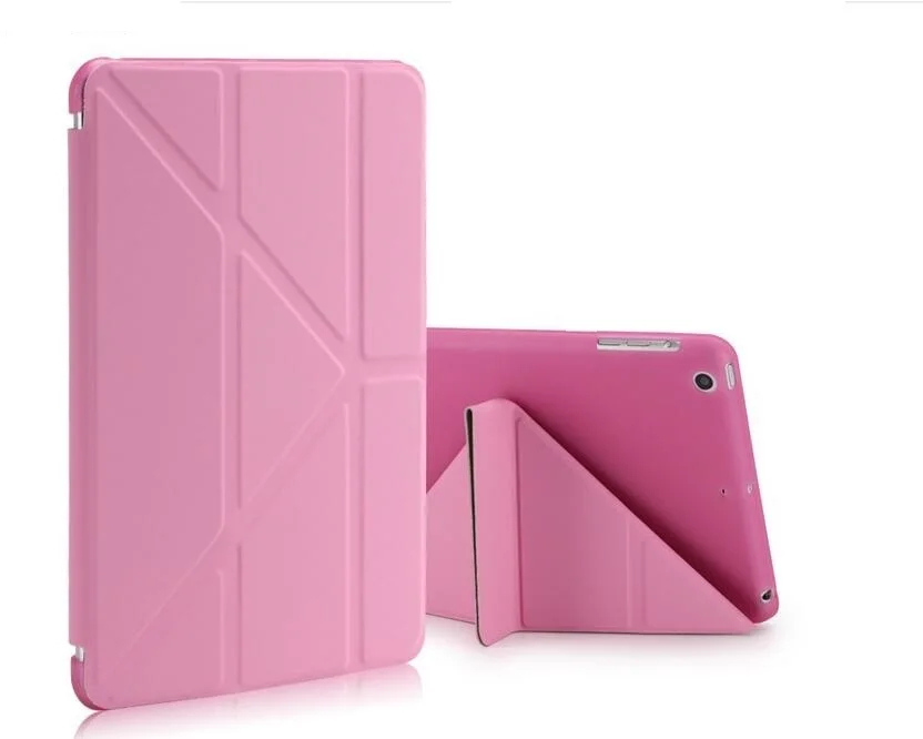 Pink Ультра тонкий чехол для iPad mini 2 mini 3 Чехол A1432 A1454 Смарт Складной флип-стенд ТПУ авто-сна для iPad mini 1 2 3 крышка 7,9" - Цвет: Pink
