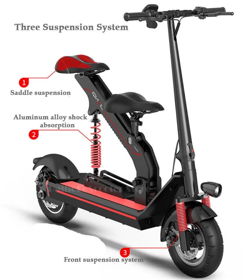 Daibot Portable Electric Scooter Two Wheels Electric Scooters Brushless Motor 500W 36V Adult Child Kick Scooter With Two Seat  (12)