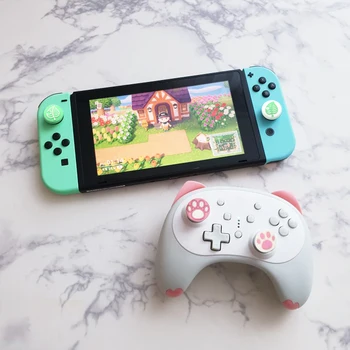 

Silicone Grip Caps for Nintend Switch Joycon Cover Solft Leaves Pink Cat Paw Thumbstick caps for Nintendo Switch Controller Grip