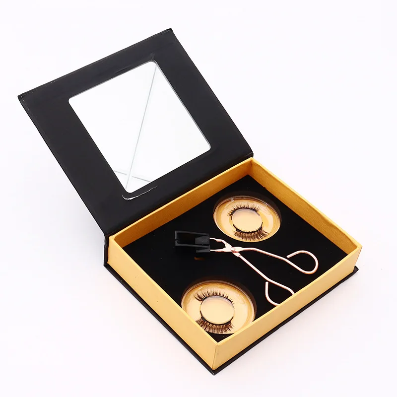 

2 Pairs Quantum Magnetic False Eyelashes Two Pairs Installed Magnet False Eyelash Curler Glue Free Magnet Eyelashes Eyelash Set
