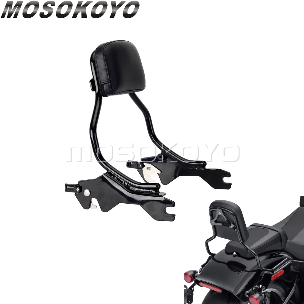 

Sissybar Motorcycle Uprigh Standard Height Detachable Backrest For For Harley Fat Bob 114 FXFBS FXFB Accessories Sissy Bar Black