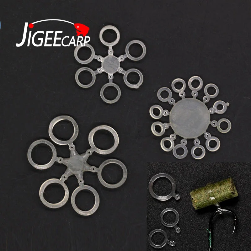 JIGEECARP 10 комплектов 10 наборов гранул наживки резинки Boilie гранулы резиновые кольца Карп Рыбалка всплывающие приманки держатель фиксатор