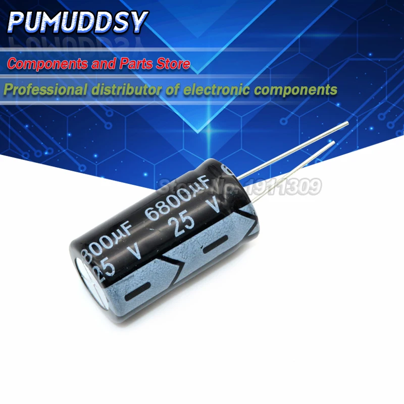 10 шт. 25V6800UF 16*31 мм Алюминий электролитический конденсатор алюминиевая крышка 25В