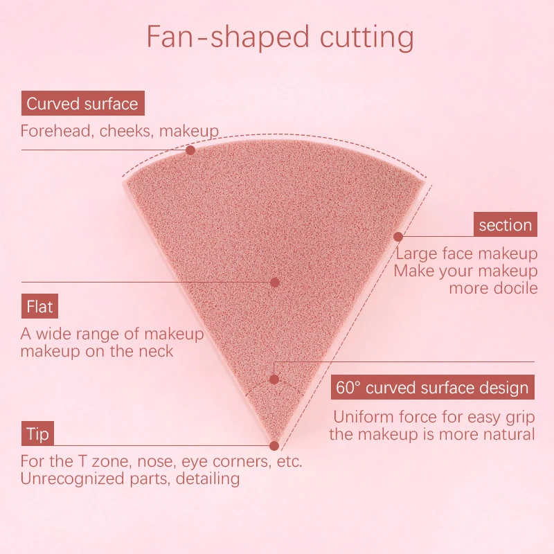 20/50Pcs Fan Shaped Puff Triangle Makeup Blender Morandi Color Liquid Foundation Powder Wet and Dry Sponge Beauty Tools