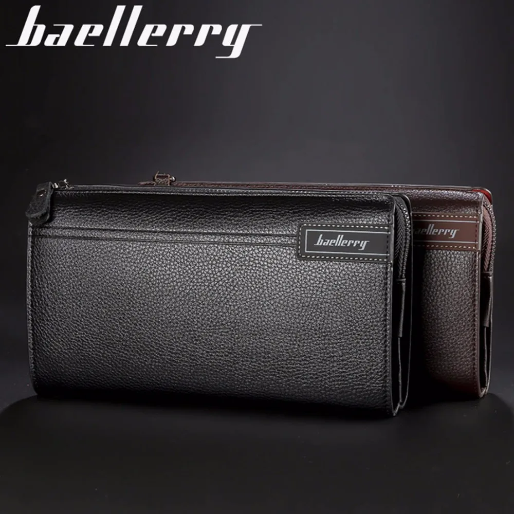 Baellerry Для мужчин клатч большой Ёмкость Для мужчин кошельки карман для сотового телефона кармашек для идентификационной Карты высокое качество многофункциональный кошелек для Для мужчин