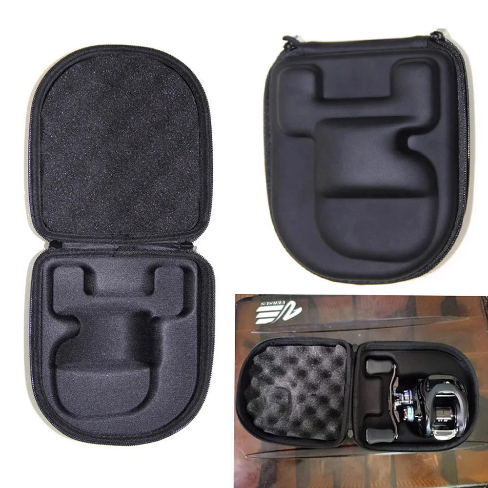 Portable Fishing Reel Bag Waterproof EVA Hard Shell Protective Case Cover Fishing Tackle Accessories for Most Baitcasting Wheel fishing reel