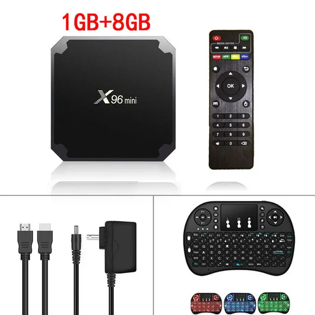 1GB 8GB I8B Android ТВ приставка X96 Мини Android 7,1 Смарт ТВ приставка 2 Гб 16 Гб Amlogic S905W четырехъядерный 2,4 ГГц wifi 4K медиаплеер смарт-приставка - Цвет: 1GB 8GB I8B