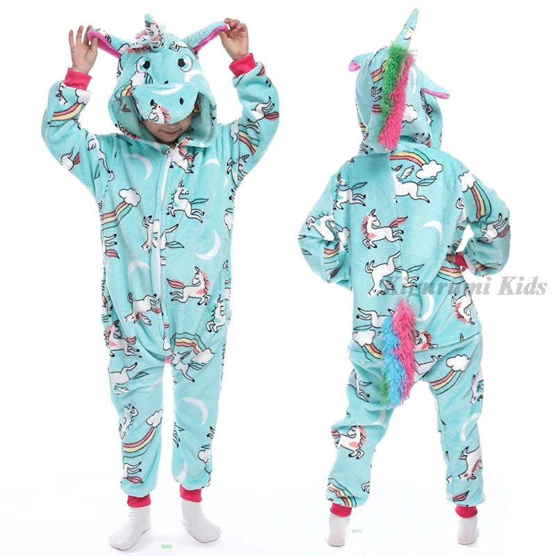 Kigurumi Spider One Piece Hood Pijama Anime Unicorn Onesie Pajamas Winter Jumpsuit Toddler Kids Girls Home Night Wear Boy Pijama nightgowns baby Sleepwear & Robes