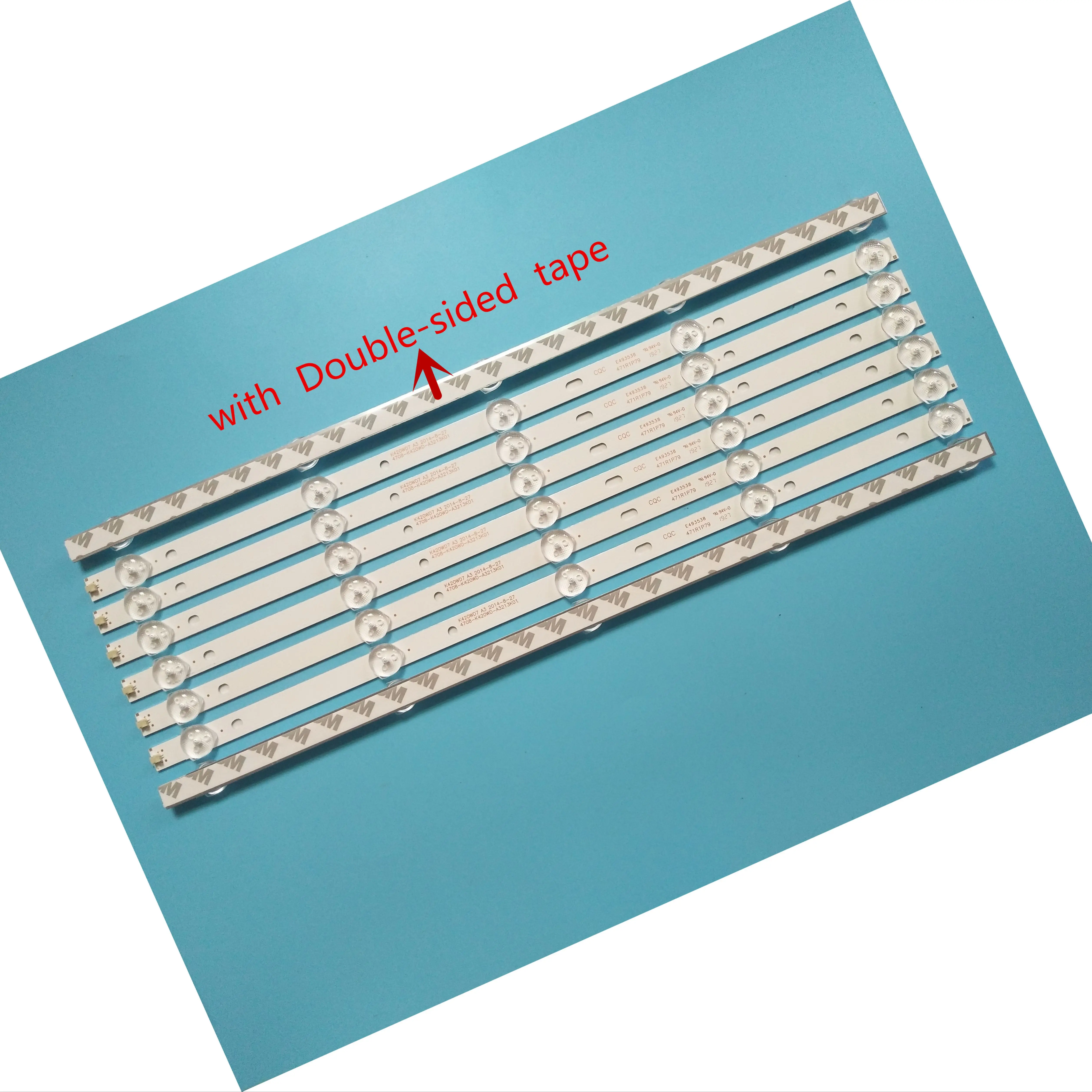 

100% New 8pcs/Kit LED strips for PHI LIPS 43 TV 43PFT4001 05 43PFT6100S 67 K430WD9 4708 K420WD A3213K01 K420WD7 A3 2014 8 27