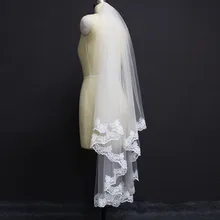 Кружевная свадебная вуаль с гребнем белая слоновая кость свадебная вуаль с тюлем Красивая кружевная вуаль для невесты Свадебные аксессуары