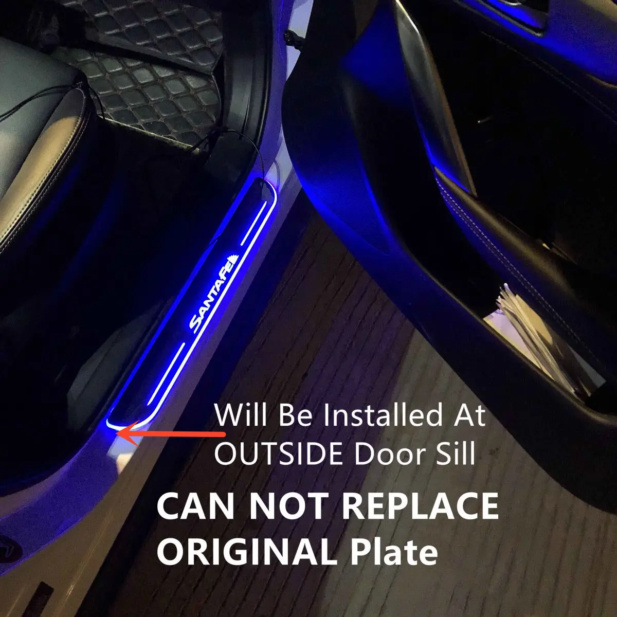 SJ Custom Fit отделка педали автомобиля наружные части светодиодный порог Накладка авто аксессуары светильник для Cadillac ATS-L