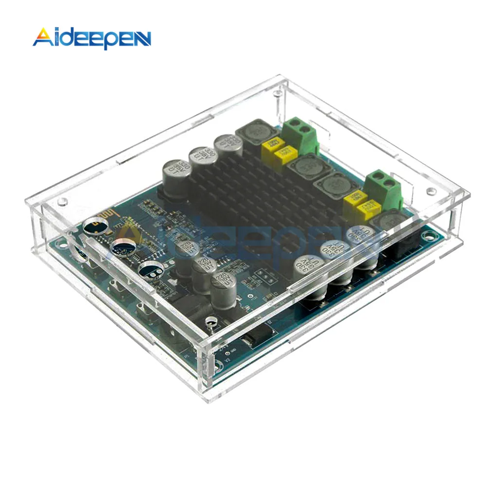 Плата усилителя TPA3116D2 аудио Bluetooth 4 0 двухканальный 2x120 Вт Hi-Fi с акриловым чехол |