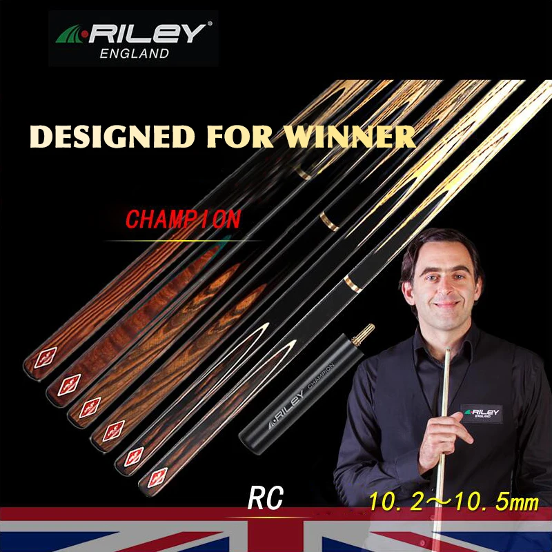 RILEY RC серия снукер Кии 10,2-10,5 мм олень мастер наконечник с расширением 3/4 Сплит и 1 шт. кий Rared дерево Инкрустация черное дерево технологии