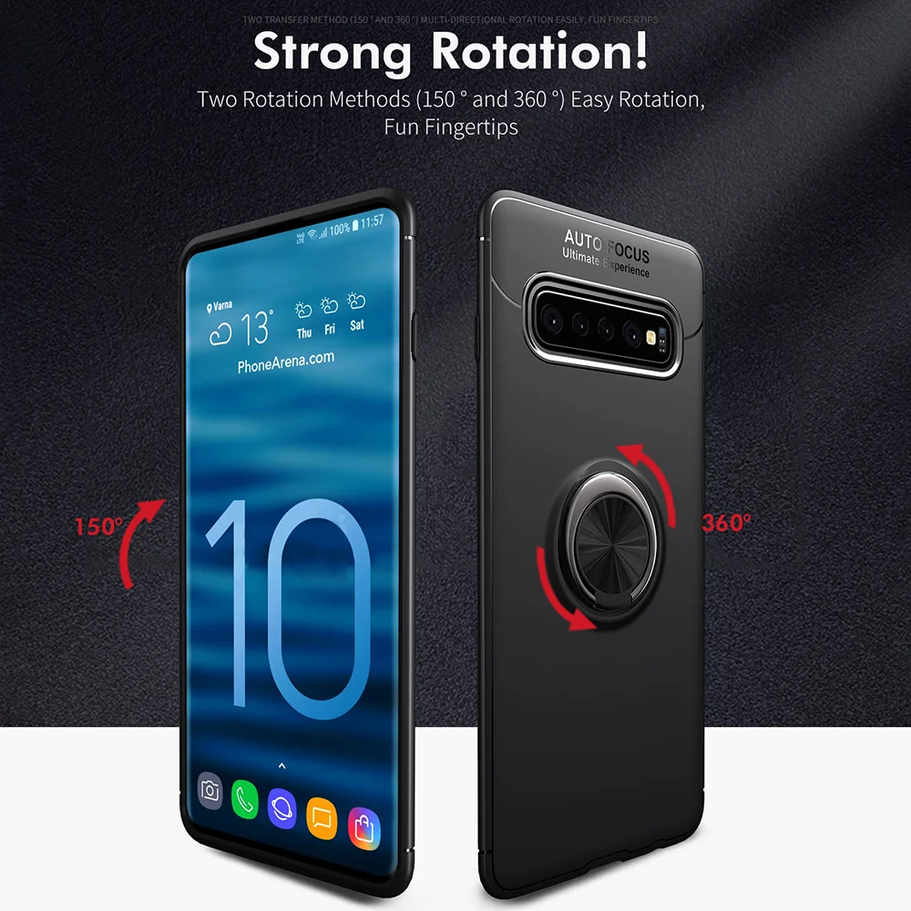 LLZ.COQUE армированный Гибридный чехол для Samsung S10e S10 S8 S9 Plus с магнитным вращающимся