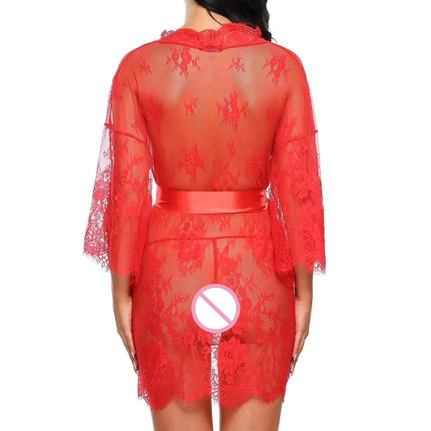 Женское сексуальное нижнее белье халат Babydoll пижамы Нижнее белье горячий кружевной эротичный открытый бюстгальтер Teddy сексуальные костюмы ночное белье трусы пояс* X