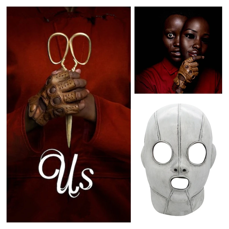 

Movie Us Adelaide Cosplay Mask Kids Adult Horror Scary No Face Helmet Latex Masks Halloween Party Masquerade Costume Prop New