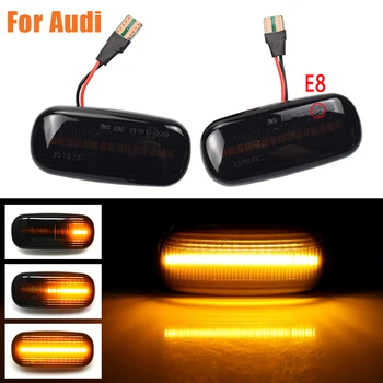 

2pcs High Power Smoked Lens Yellow LED Front Fender Side Marker Lights For Audi A3 S3 8P A4 S4 RS4 B6 B7 B8 A6 S6 RS6 C5 C7