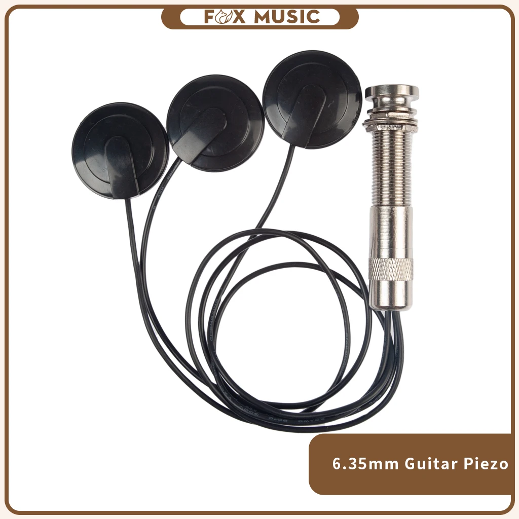 Naomi 6.35mm Guitar Piezo Pickup 3 Transducer For Guitar Ukulele