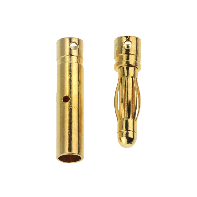 Coax Connector Power Cable Plug Phone Charger Plug Power Plug Adapter 10Pair 4mm RC Battery Gold-plated Bullet Banana Plug Male Female Bullet Banana Connector