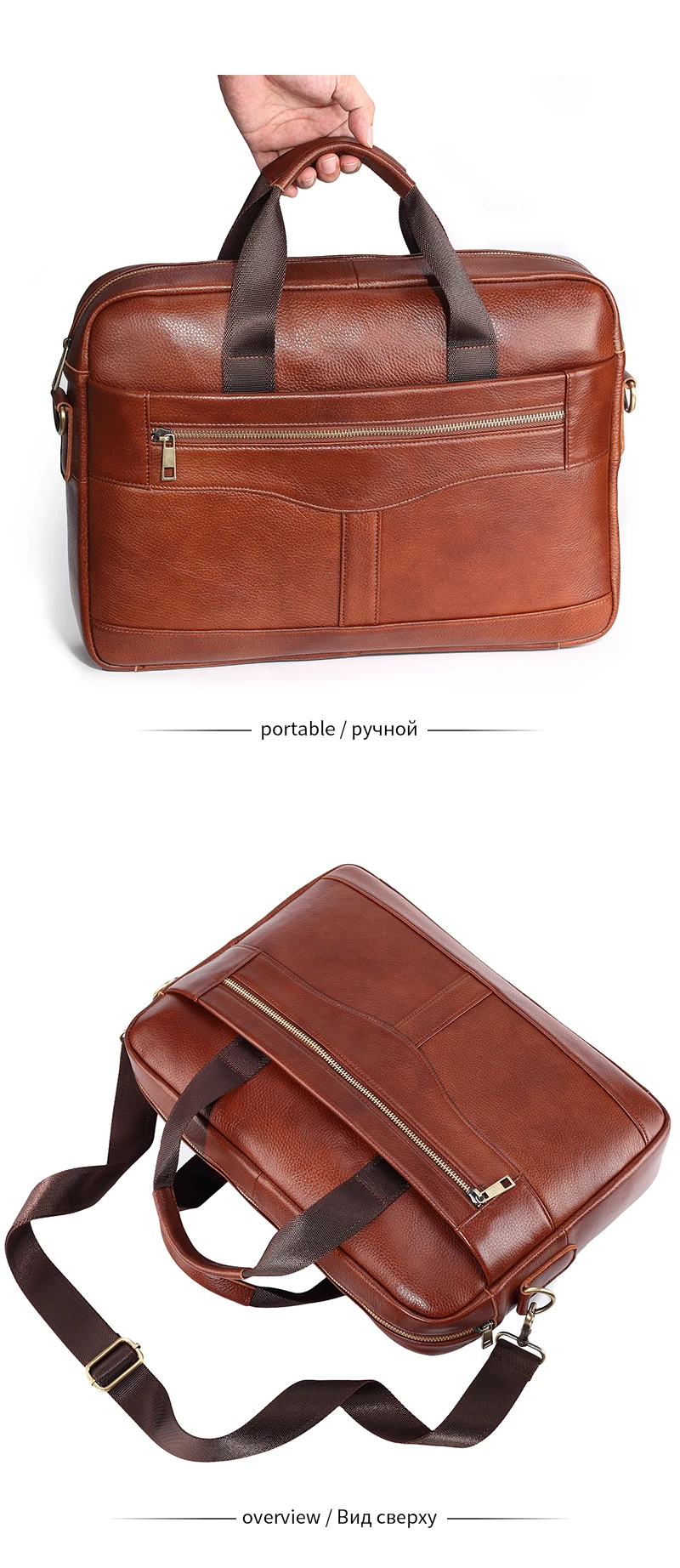 Самый популярный бренд, мужской деловой портфель, мужская сумка через плечо для ноутбука, Офисная коричневая кожаная сумка через плечо, большая сумка, Новинка