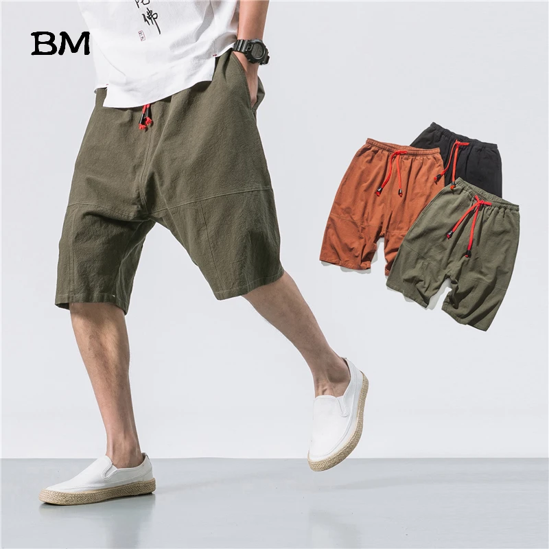 Linen shorts knee length Clearance