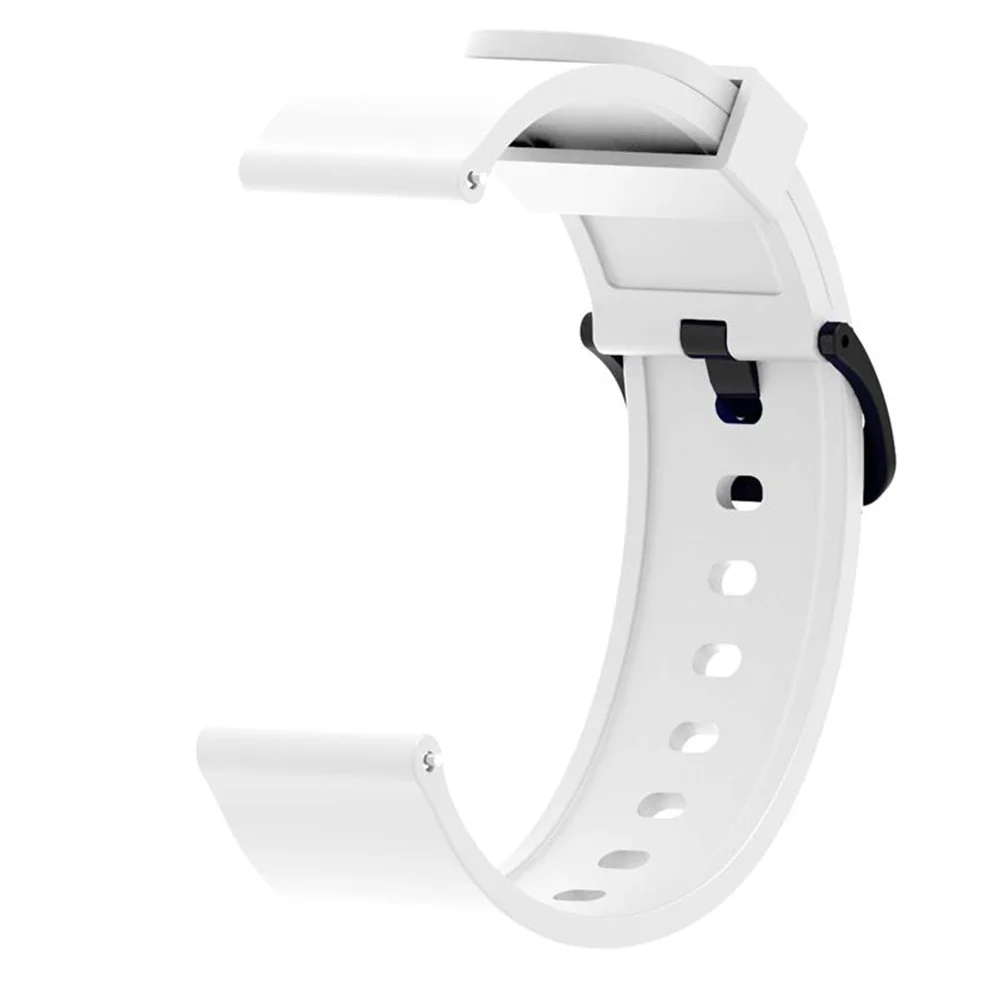 Ремешок для часов samsung Galaxy Watch Active 2 44 мм 40 мм для Galaxy 42 мм/gear Sport/gear S2 20 мм для Amazfit BIP GTS - Цвет: Белый