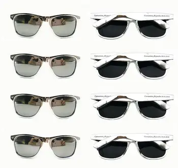 

48 Pairs/lot Personalized Classic Silver Color 80'S Style Unisex Party Sunglasses Wedding Souvenirs Custom Party Gifts
