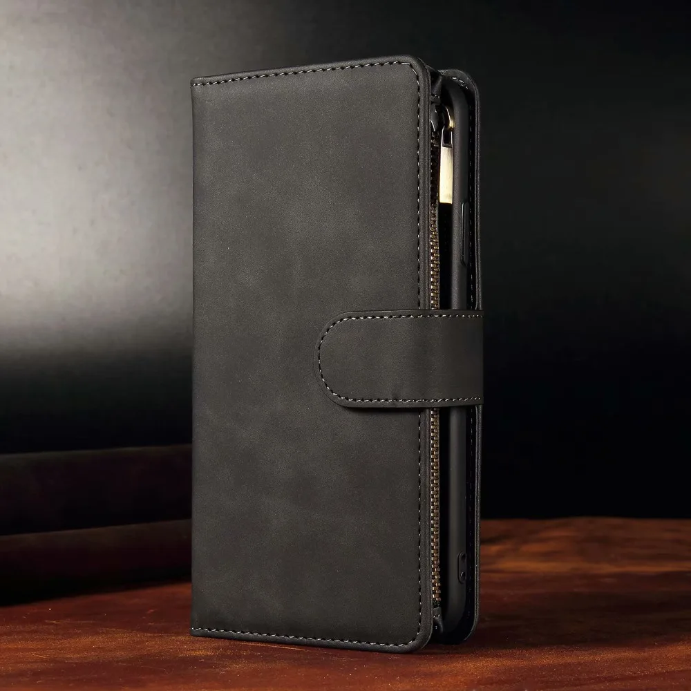 Black Кошелек на молнии, флип-чехол для huawei P30 Lite, роскошный кожаный чехол для huawei P30 Pro Lite, Fundas, чехол для телефона - Цвет: Black