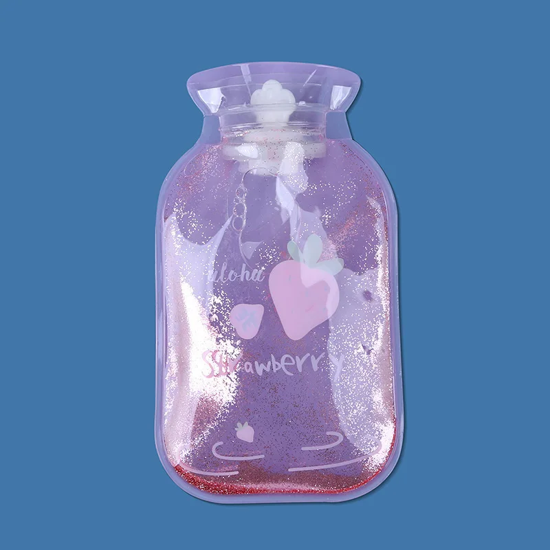 Простая зимняя теплая водонепроницаемая сумка с героями мультфильмов, Маленькая прозрачная бутылка для горячей воды, Студенческая портативная мини-сумка для хранения воды